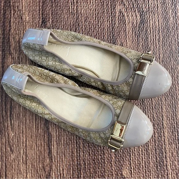 French Sole FSNY Taupe Suede Ballet Flats